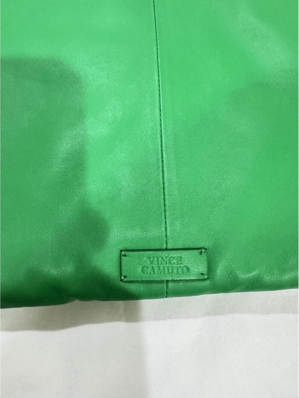 Vince Camuto Lyona Woven Leather Kelly Green Shoulder Bag Hobo Y2K Designer Bag - Picture 5 of 9